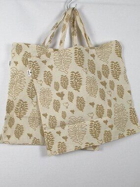 2 KILOL HANDPRINTED COTTON TOTE BAGS